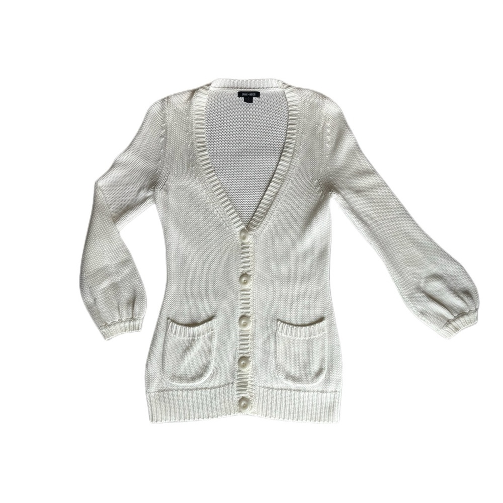 Classic White Button-Up Cardigan